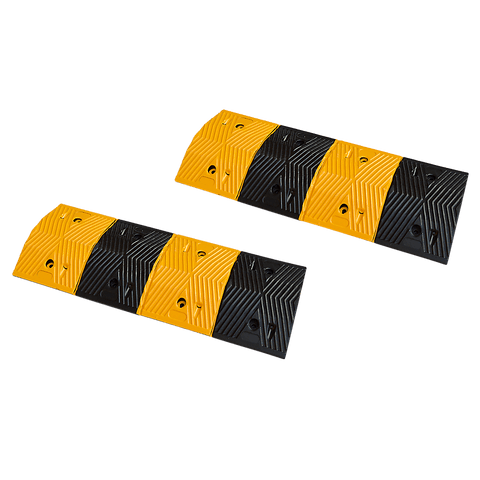Pair Of 1M Long Rubber Speed Bumps (60T Load)