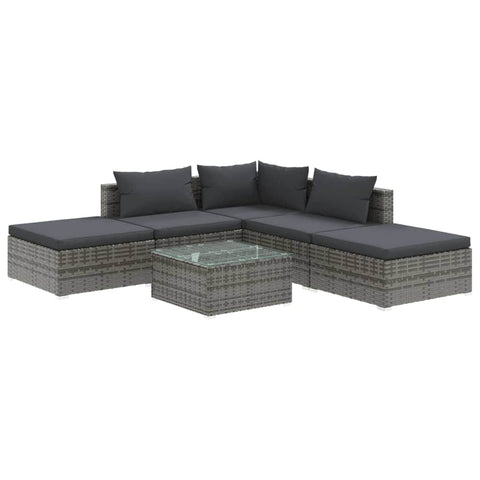 Pinewood Paradise: 6-Piece Garden Lounge Set with Plush Cushions