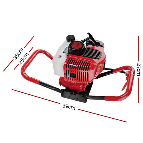 80Cc Post Hole Digger Motor Only Petrol Engine Red