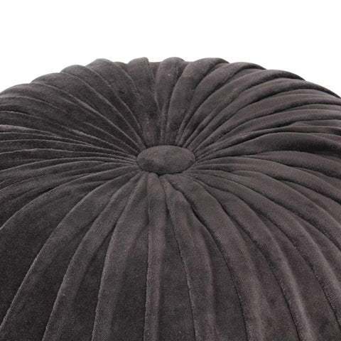 Pouffe Cotton Velvet Anthracite