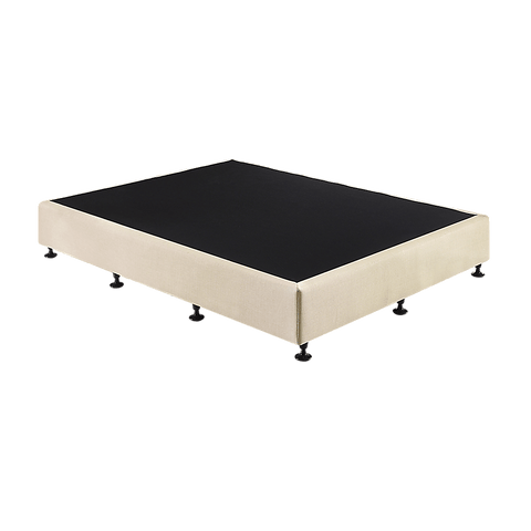 Queen Ensemble Bed Base Platinum Natural Sand Linen Fabric