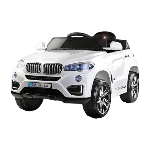 Rigo Kids Electric Ride On Car Suv Bmw-Inspired X5 Toy Cars Remote White