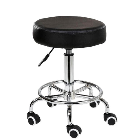 Salon Chair Bar Swivel Stool Office Roller Wheels Portable Leather