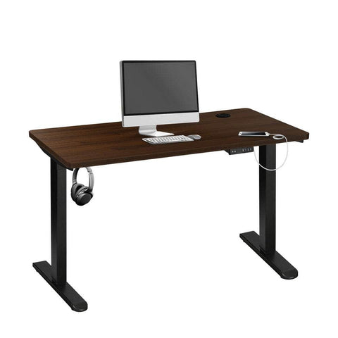 Standing Desk Electric Height Adjustable Motorised Sit Stand Desk 150 Black and Walnut