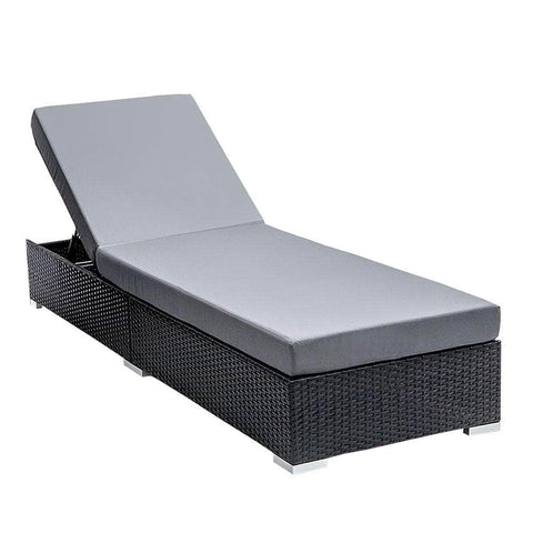 Adjustable Rattan Garden Day Bed