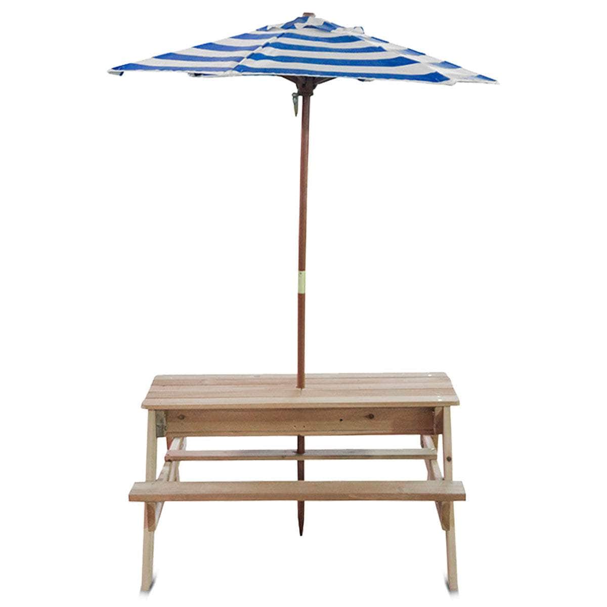 Sunrise Splash: Interactive Sand & Water Table with Umbrella
