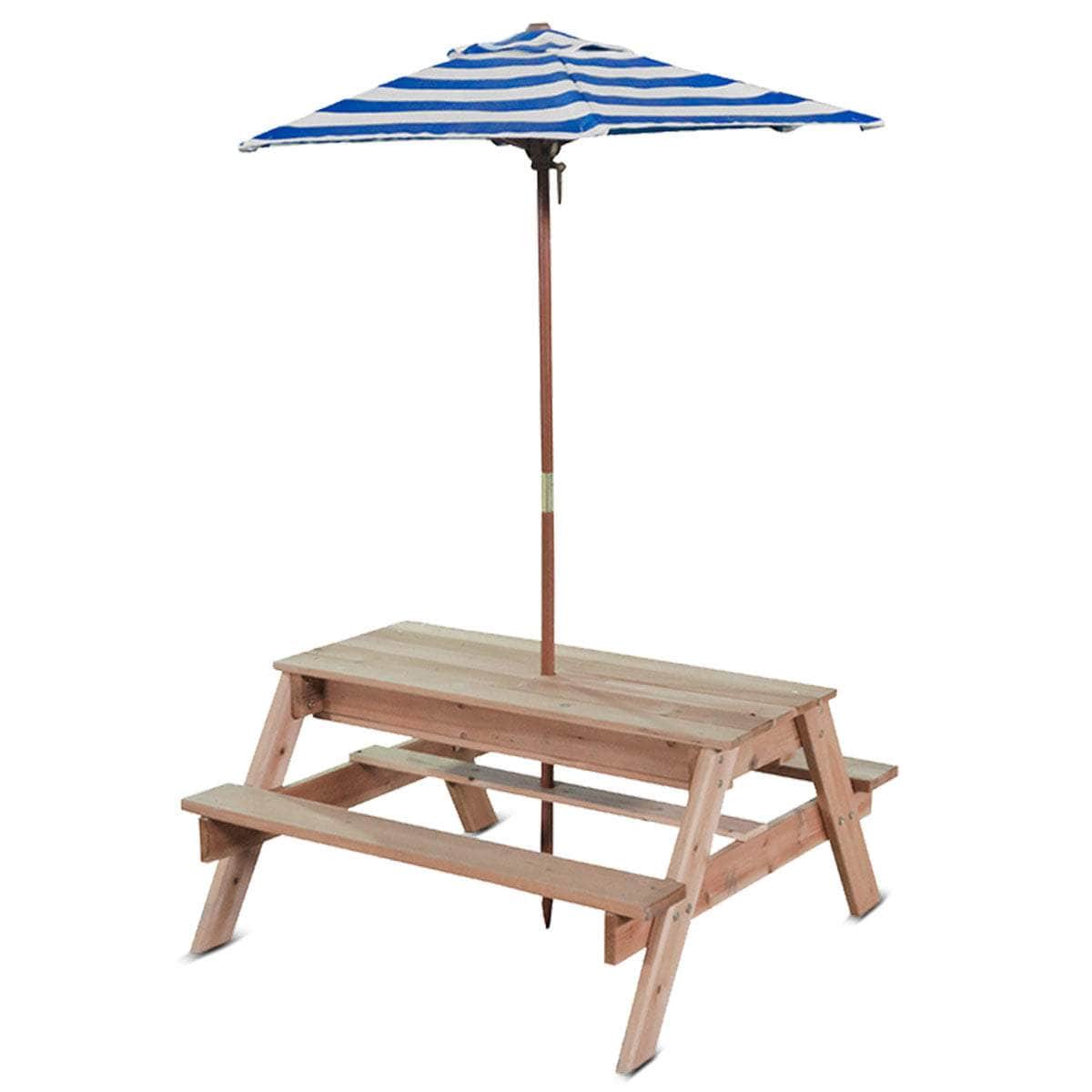 Sunrise Splash: Interactive Sand & Water Table with Umbrella