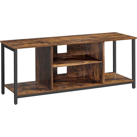 Tv Cabinet Shelf With Open Compartments Brown And Black