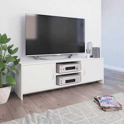 TV Cabinet  White - Chipboard