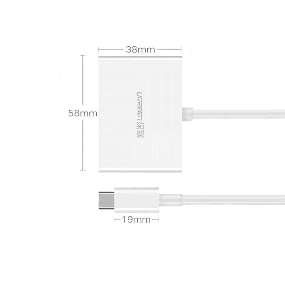 Type-C to HDMI VGA Converter White