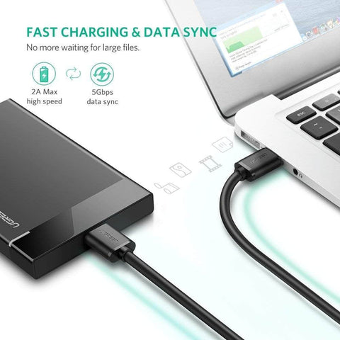 Usb 3.0 A Male To Micro Usb 3.0 Male Cable - Black 0.5M (10840)