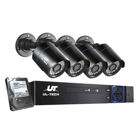 8Ch Dvr 4 Cameras Enhanced Surveillance Package