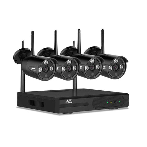 Wireless Cctv Security System 8Ch Nvr 3Mp 4 Bullet Cameras