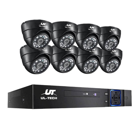 Ul-Tech Cctv Camera Home Security System 8Ch Dvr 1080P Ip 8 Dome Cameras Long Range