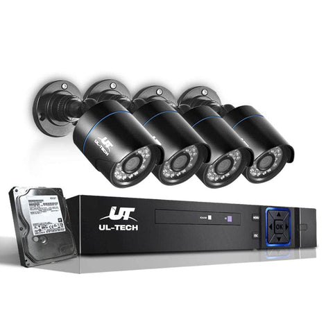 4Ch Dvr 4 Cameras Extended Storage Security Bundle