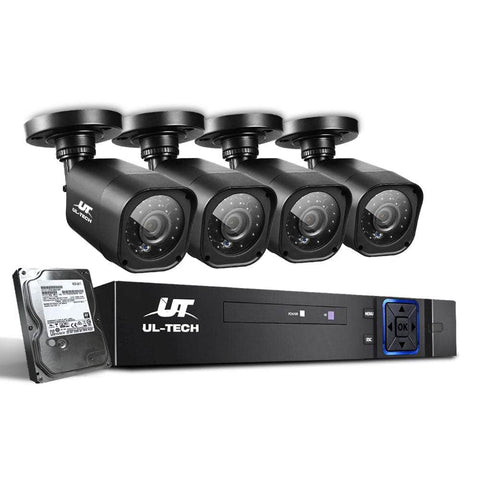 4Ch Dvr 4 Cameras Extensive Storage Surveillance Package