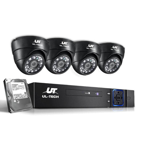 8Ch Dvr 4 Cameras Massive Storage Surveillance Kit