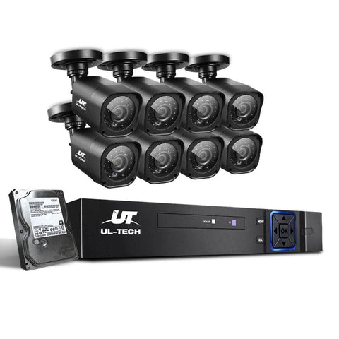 8Ch Dvr 8 Cameras Extensive Storage Security System