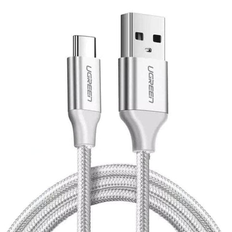 USB 2.0 Type-A to Type-C Male Nickel Plated Cable 1M (White)