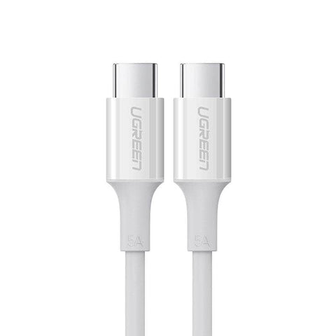 USB-C 2.0 to TYPE-C Male to Male Data Cable 5A 2M White