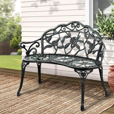 Victorian Garden Bench - Green
