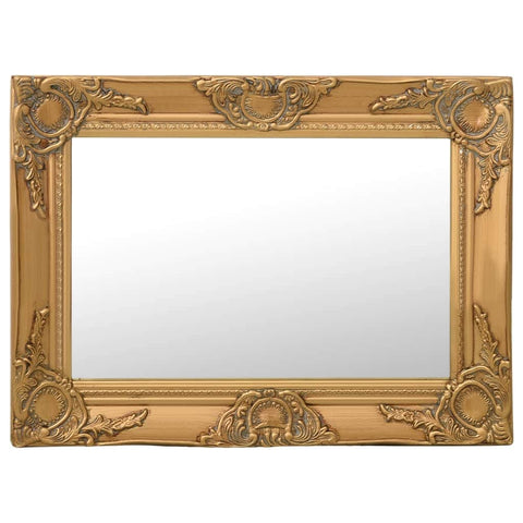 Wall Mirror Baroque Style Gold