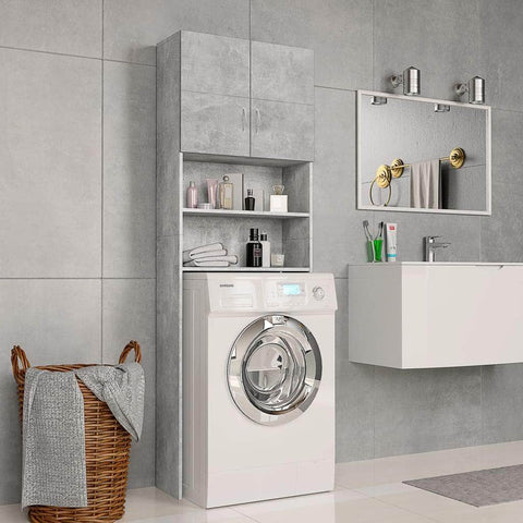 Washing Machine Cabinet Concrete Grey Chipboard