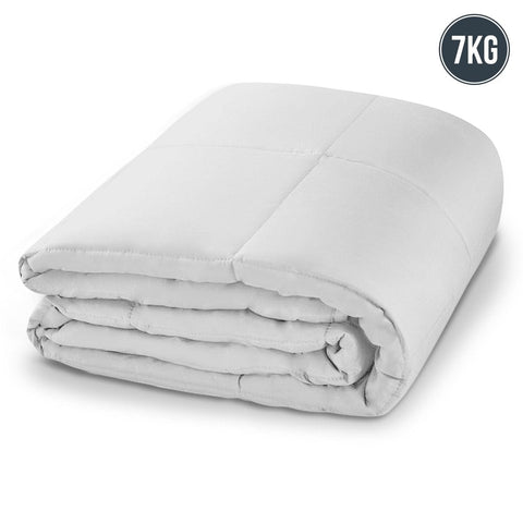 Weighted Blanket Heavy Quilt Doona 7Kg - White