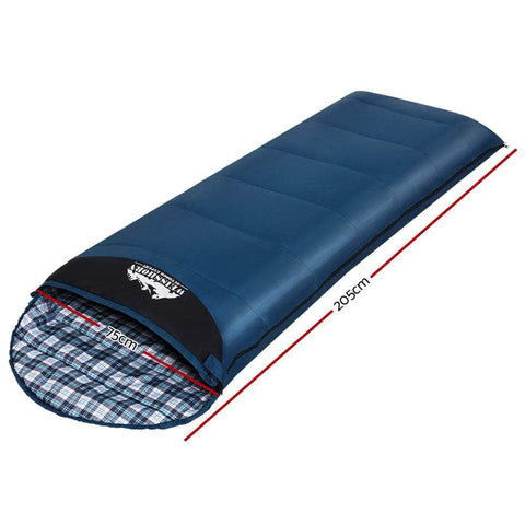 Sleeping Bag Single Thermal Camping Hiking Tent Blue 0&Deg;C