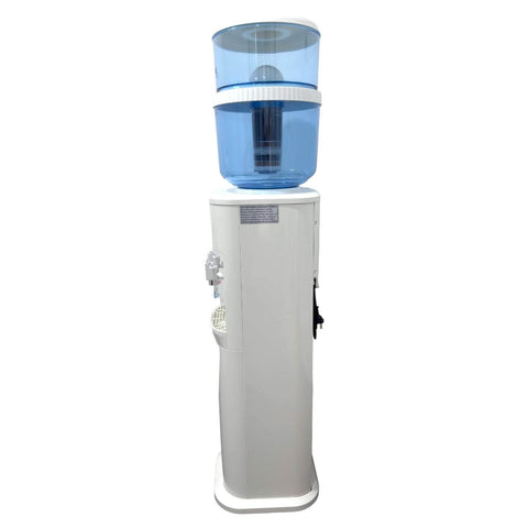 White Hot And Cold-Water Dispenser With Filter Bottle And Lg Compressor