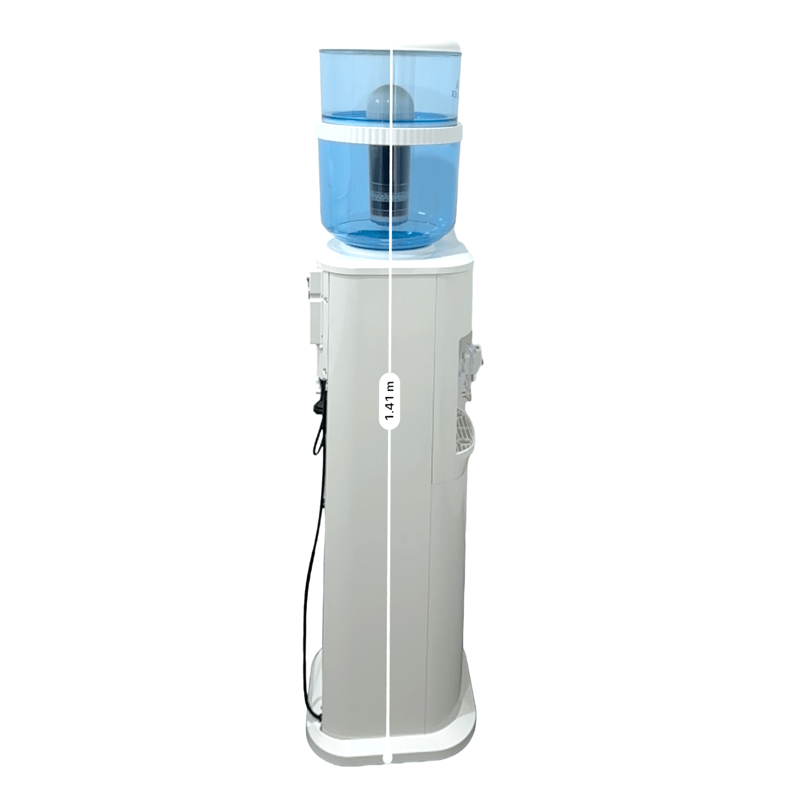 White Free Standing Hot And Cold-Water Dispenser With Filter Bottle
