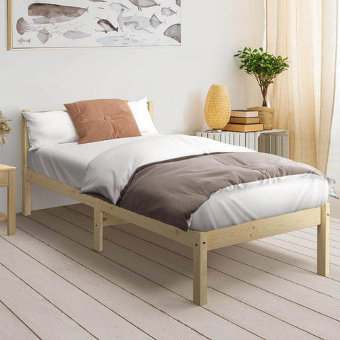 Wooden Bed Frame Mattress Base Slat Support Platform Bed Q/KS/S