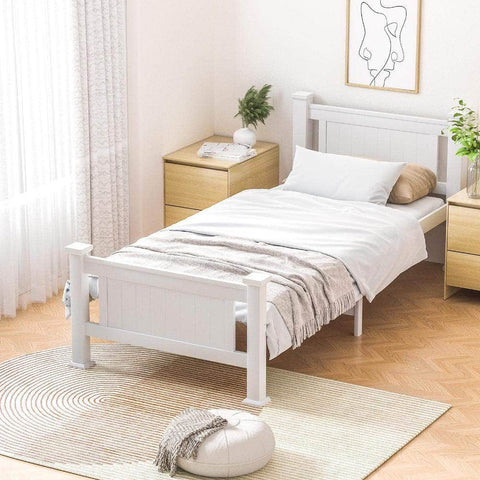 Wooden Bed Frame Single Size Pine Wood Timber Base Bedroom