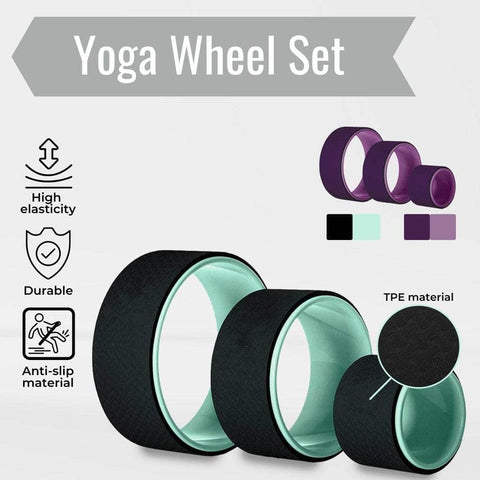 Yoga Wheel 3 Pieces Set ( 3 Yoga Wheel ) (Green)