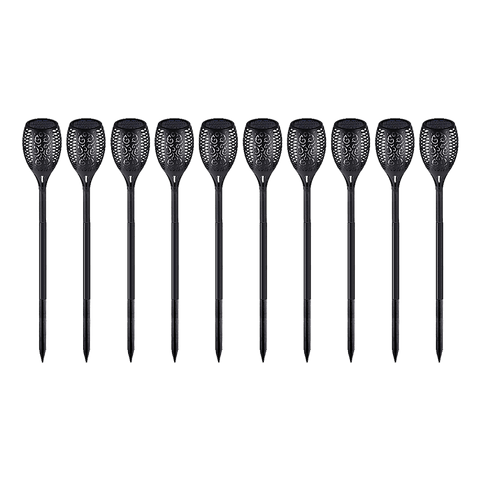 10-Pack Solar Torch Lights With 96 Led Flickering Flame