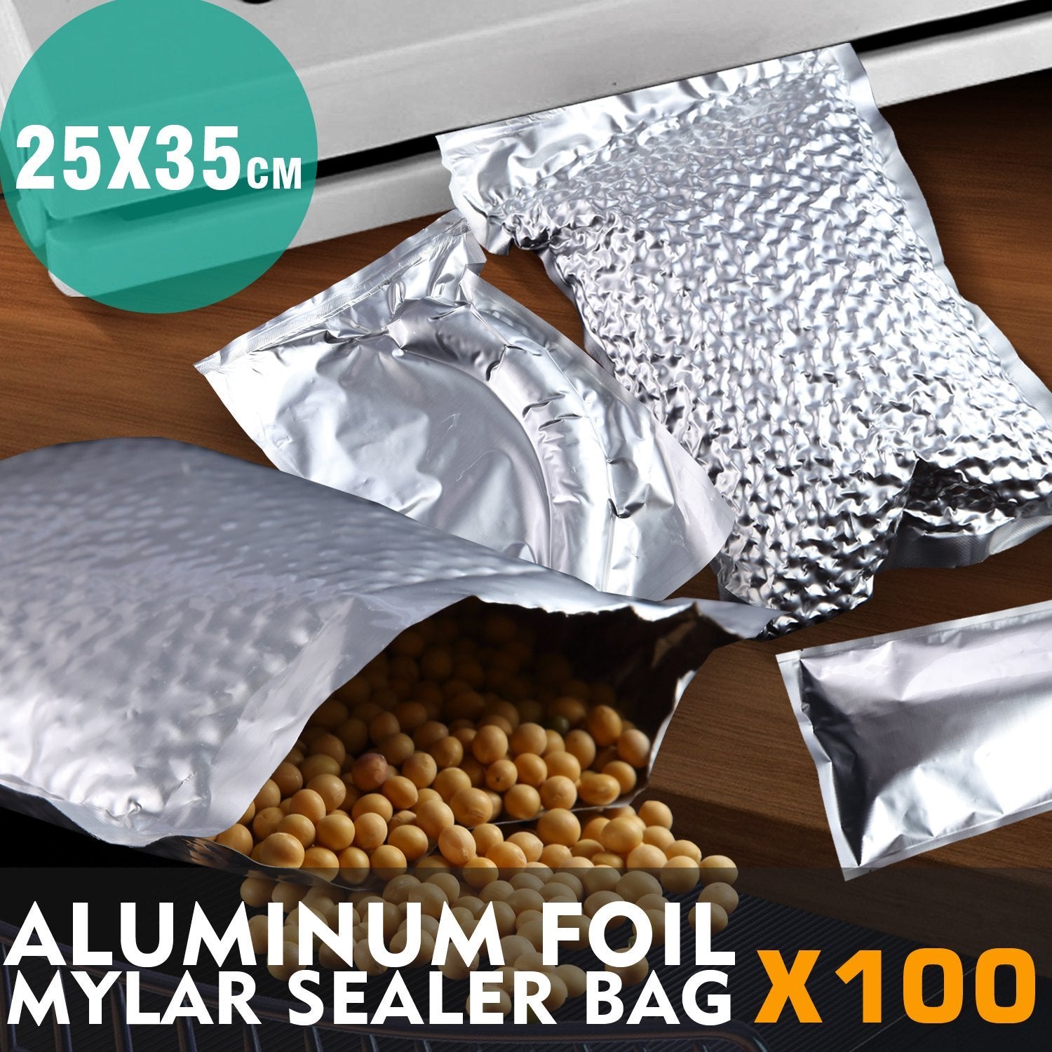 Storage & Packaging 100x Commercial Grade Vacuum Sealer Bags 25x35cm
