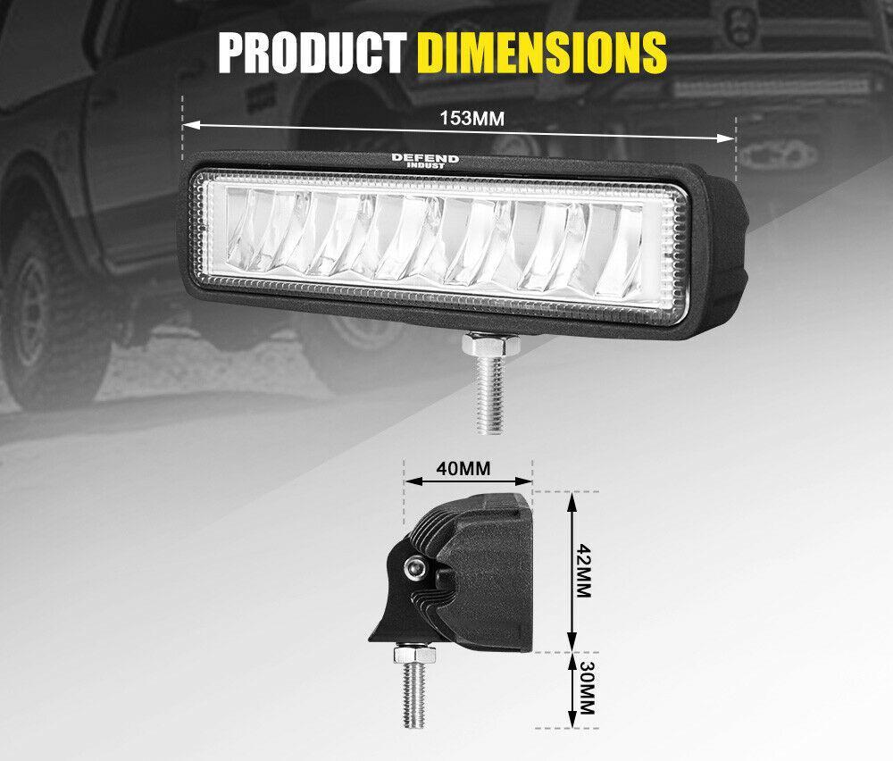 10x 6inch Cree LED Work Light Flood Beam Driving Lamp Reverse Offroad 4x4WD