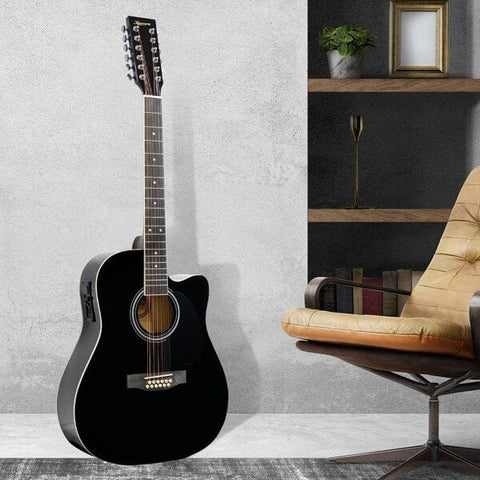 12-String Acoustic Guitar with EQ - Black/Natural/Sunburst