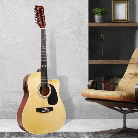 12-String Acoustic Guitar with EQ - Black/Natural/Sunburst