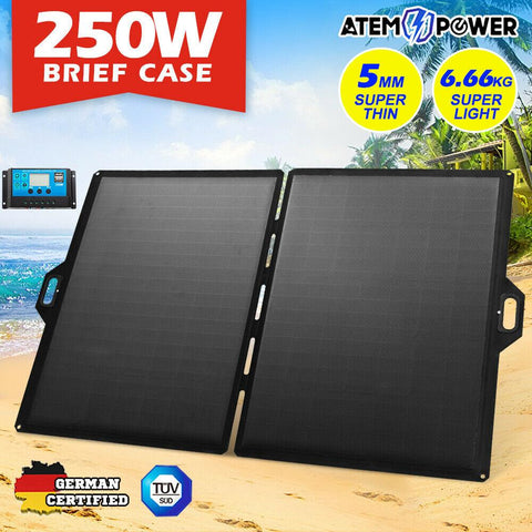 12V 250W Folding Solar Panel Blanket Kit 12V Battery Charging Regulator