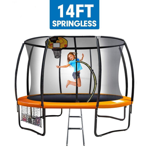 Kahuna 14ft Springless Trampoline with Basketball Set