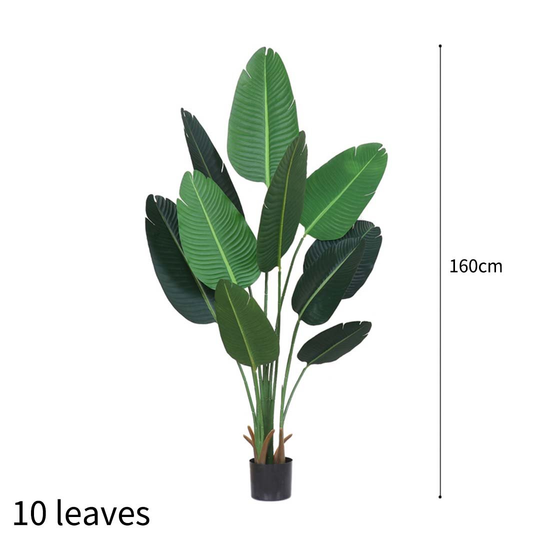 Artificial Plants 160cm Artificial Green Indoor Traveler Banana Fake Decoration Tree Flower Pot Plant