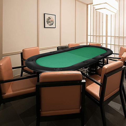Folding Poker Blackjack Table, 8 Players