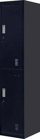 Storage 2-Door Locker for Office Home Storage Black
