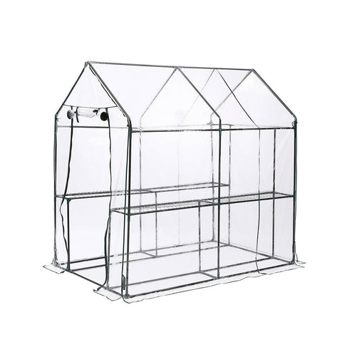 outdoor living 2 Tier Walk In Greenhouse Garden Shed PVC Cover Film Tunnel Green House Plant