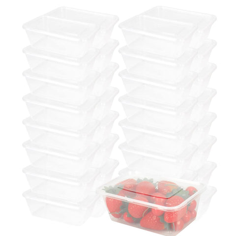kitchen supplies 200 Pcs 750ml Take Away Food Platstic Containers Boxes Base and Lids Bulk Pack