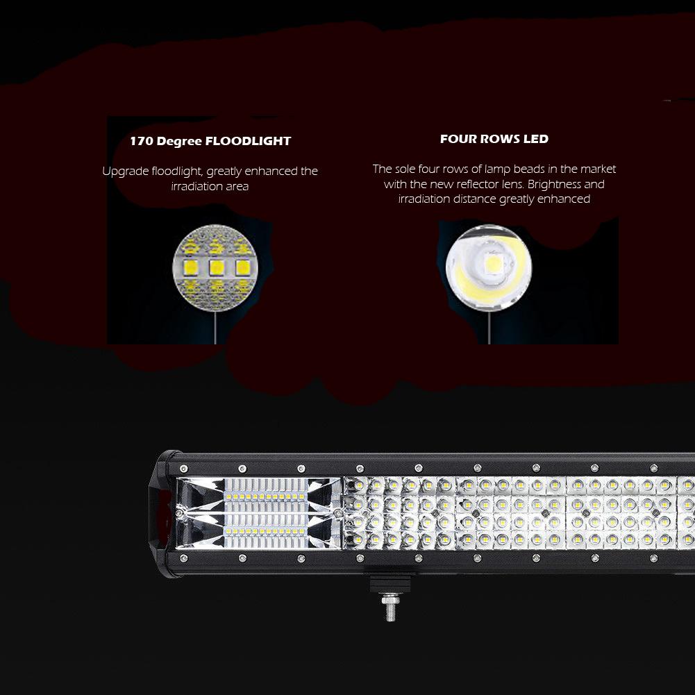 Lights 28 inch Philips LED Light Bar Quad Row Combo Beam 4x4 Work Driving Lamp 4wd