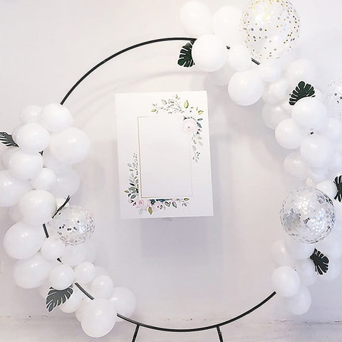 2M Wedding Hoop Round Circle Arch Backdrop Flower Display Stand Frame Background Black