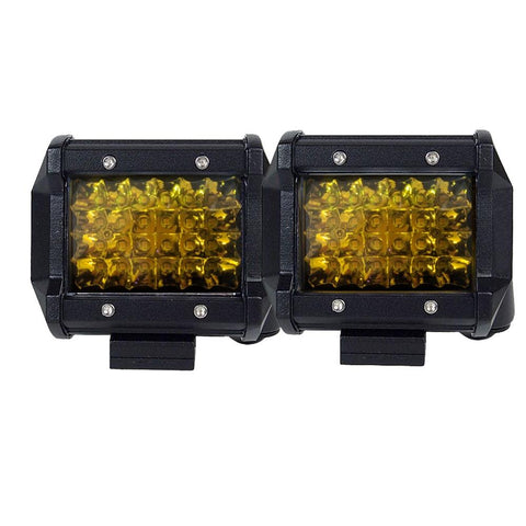 Lights 2x 4 inch Spot LED Work Light Bar Philips Quad Row 4WD Fog Amber Reverse Driving