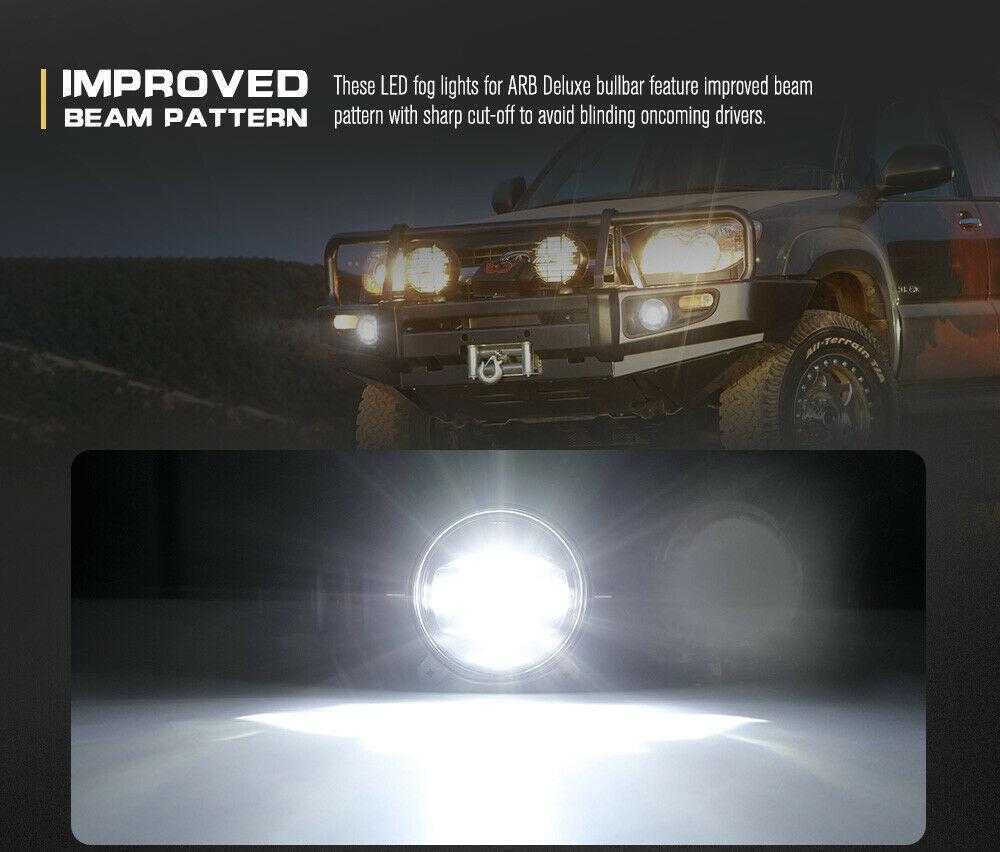 2x ARB Bullbar Led Fog Lights Driving 4×4 Truck Lamp fits ARB Deluxe Bullbar